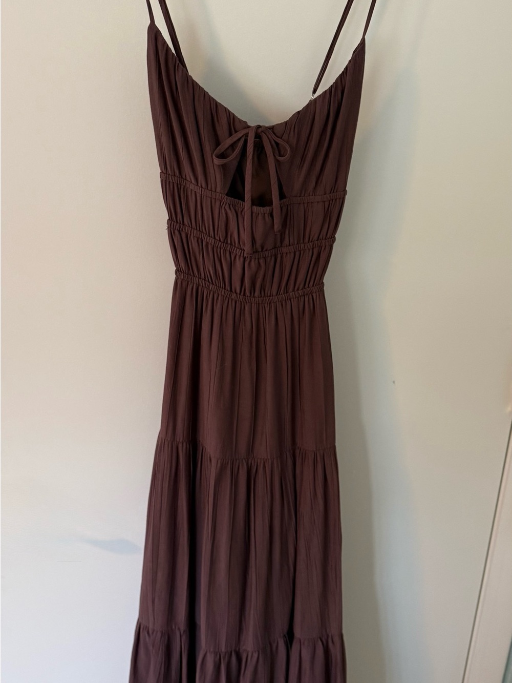 Spaghetti Strap Deep Plum Maxi Dress